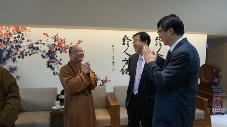 市台联党组书记王兰栋和副会长拜会佛光山住持心保法师